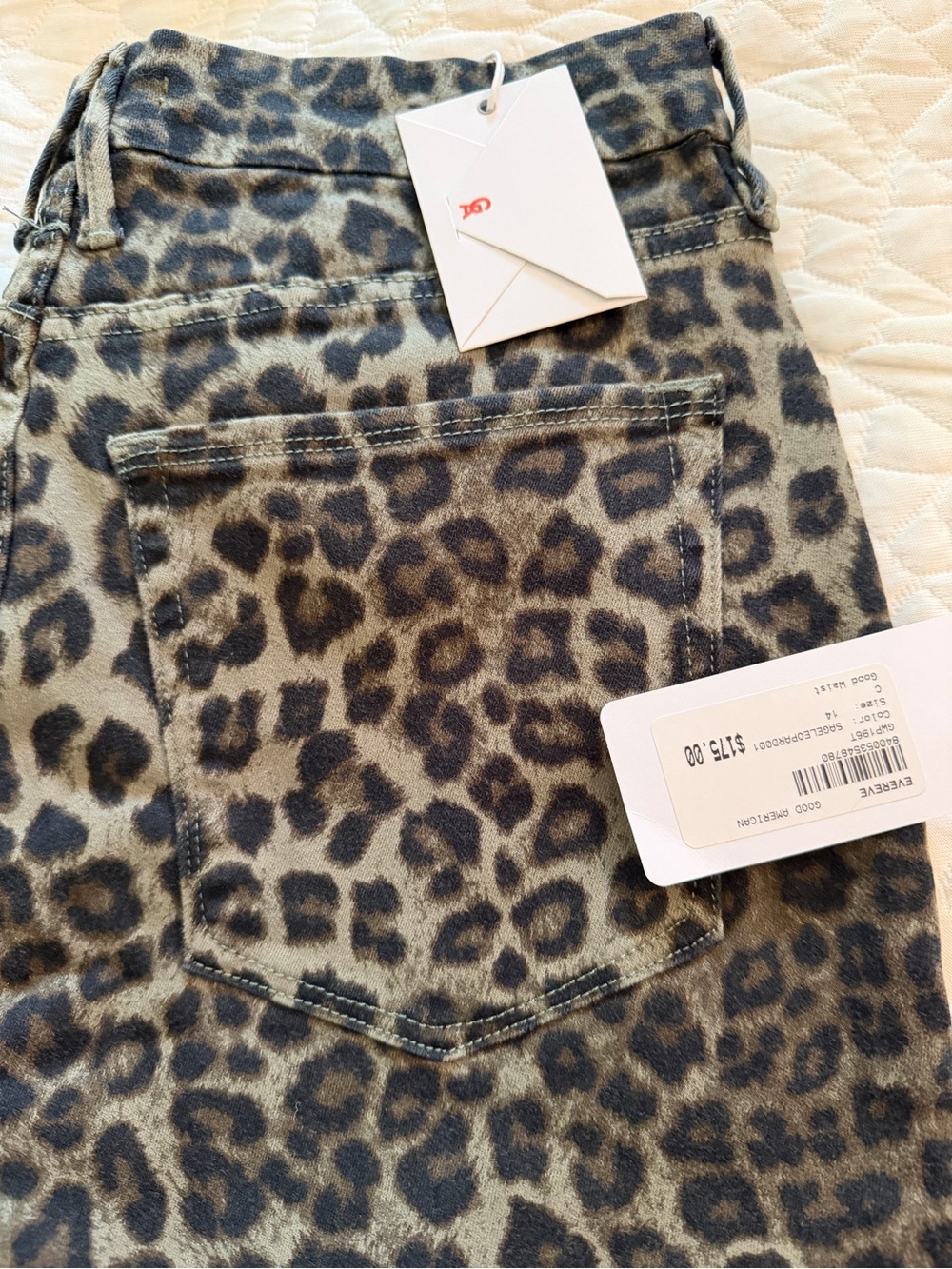 Leopard Print Women’s Jeans - Black/Gray